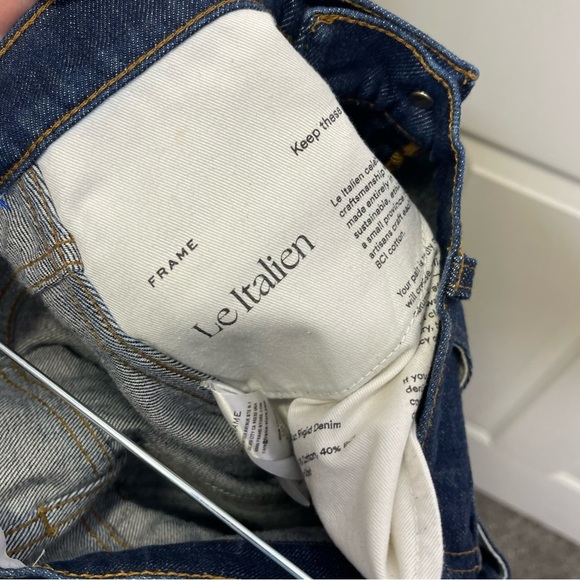 FRAME Denim Womens Le Italien Wide Crop Jeans Sz 25 - Picture 10 of 13